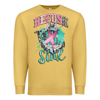 Antique Gold refuse to sink cancer Premium Sweatshirt - CowGirlArtShop