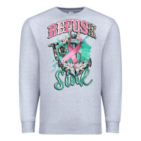 Heather Grey refuse to sink cancer Premium Sweatshirt - CowGirlArtShop