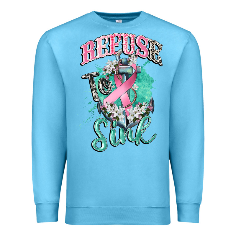 Refuse To Sink Cancer Premium Sweatshirt by CowGirlArtShop | Teevron