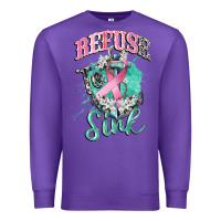 Purple refuse to sink cancer Premium Sweatshirt - CowGirlArtShop