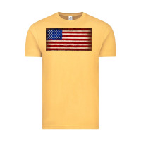 Vintage Mustard American flag Vintage Tee - JahusDesignShop