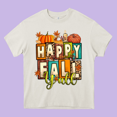 Happy Fall Y'all Heavy Core Tee Designed By Artiststas
