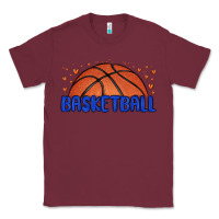 Burgundy basketball Classic Tee - MaliasSmallBusiness