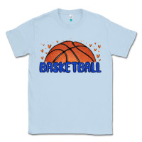 Dusty Blue basketball Classic Tee - MaliasSmallBusiness