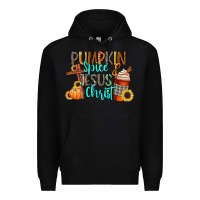 Black pumpkin spice and jesus christ Premium Hoodie - CowGirlArtShop