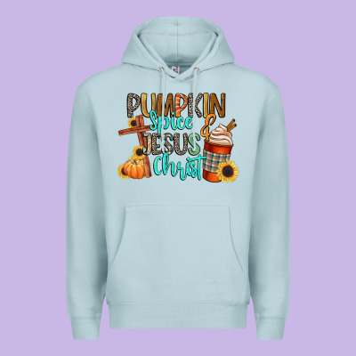 Pumpkin Spice And Jesus Christ Premium Hoodie Designed By Cowgirlartshop