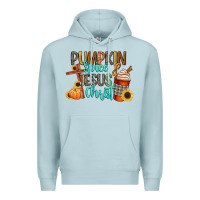 Blue Mist pumpkin spice and jesus christ Premium Hoodie - CowGirlArtShop