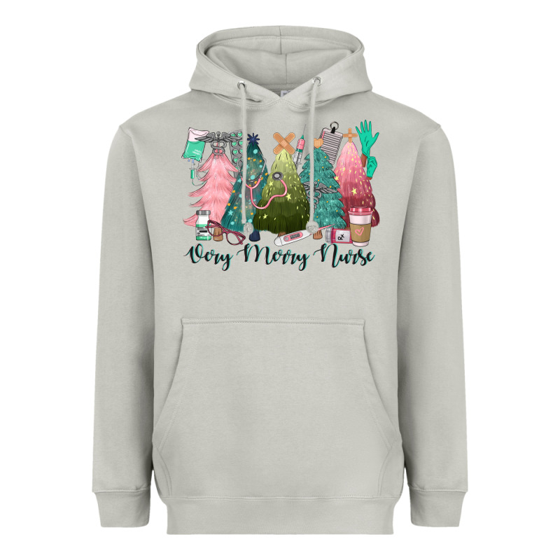 Verry Merry Nurse Heavyweight Hoodie by CowGirlArtShop | Teevron