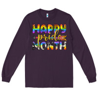 Plum Western Happy Pride Month LGBTQ+ Long Sleeve Tee - BundleAndBundleShop