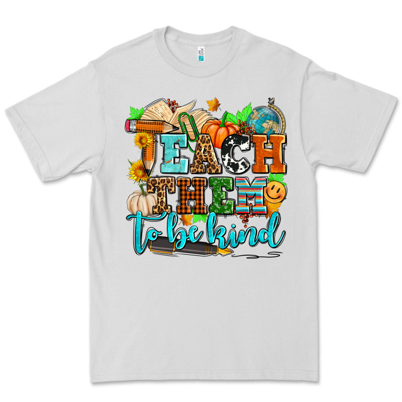 Teach Them To Be Kind With Pumpkins And Fall Premium Tee by AdoDesignShop | Teevron