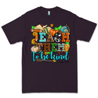 Plum teach them to be kind with pumpkins and fall Premium Tee - AdoDesignShop