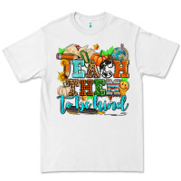 White teach them to be kind with pumpkins and fall Premium Tee - AdoDesignShop