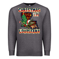 Charcoal Heather christmas in louisiana Premium Sweatshirt - CowGirlArtShop