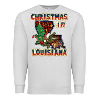 Dove Grey christmas in louisiana Premium Sweatshirt - CowGirlArtShop