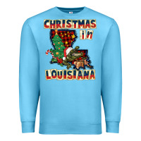 Ocean Blue christmas in louisiana Premium Sweatshirt - CowGirlArtShop