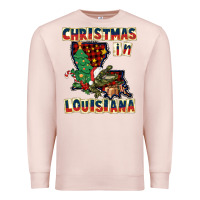 Pale Pink christmas in louisiana Premium Sweatshirt - CowGirlArtShop