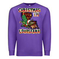 Purple christmas in louisiana Premium Sweatshirt - CowGirlArtShop