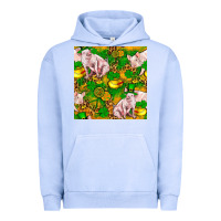 Pigment Grape Ice St patricks  day pig with candy and pot of gold  seamless pattern Urban Hoodie - FaDigitalArtStudio