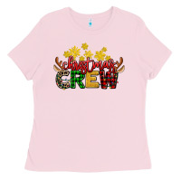 Bubblegum Pink christmas crew Ladies Tee - AdoDesignShop