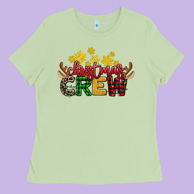 Christmas Crew Ladies Tee Designed By Adodesignshop