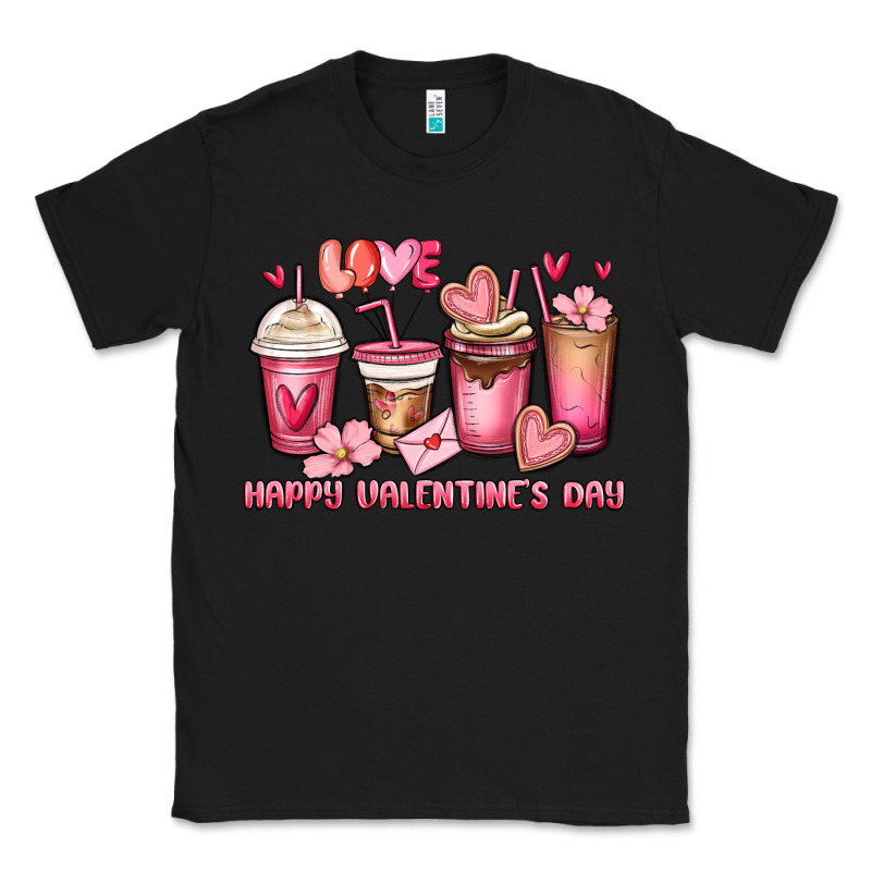 Happy Valentine's Day Coffee Cups Classic Tee by MaliasSmallBusiness | Teevron