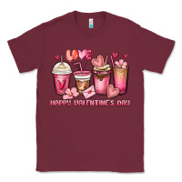 Burgundy happy valentine's day coffee cups Classic Tee - MaliasSmallBusiness