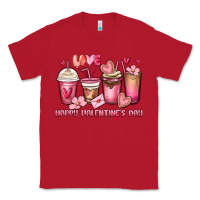 Red happy valentine's day coffee cups Classic Tee - MaliasSmallBusiness