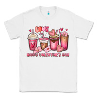 White happy valentine's day coffee cups Classic Tee - MaliasSmallBusiness