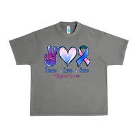 Tornado Peace love cure Thyroid Cancer Urban Heavy Tee - NancyCooperArtShop