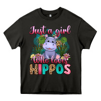 Asphalt just a girl who loves hippos Heavy Core Tee - Artiststas