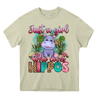 Mossy just a girl who loves hippos Heavy Core Tee - Artiststas