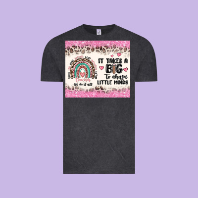 It Takes A Big To Shape Little Minds Vintage Tee Designed By Maliassmallbusiness