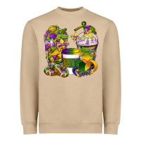 Mushroom Mardi Gras Coffee Cups Heavyweight Sweatshirt - BundleAndBundleShop