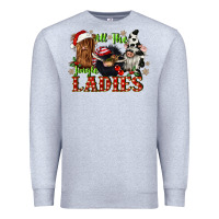 Heather Grey all the jingle ladies Premium Sweatshirt - CowGirlArtShop