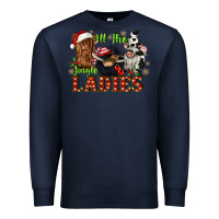 Navy all the jingle ladies Premium Sweatshirt - CowGirlArtShop