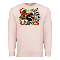Pale Pink all the jingle ladies Premium Sweatshirt - CowGirlArtShop