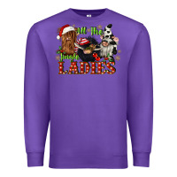 Purple all the jingle ladies Premium Sweatshirt - CowGirlArtShop