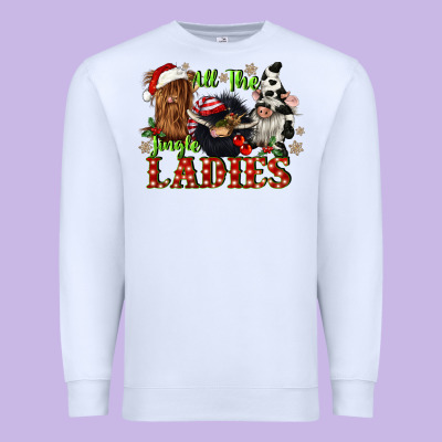 All The Jingle Ladies Premium Sweatshirt Designed By Cowgirlartshop
