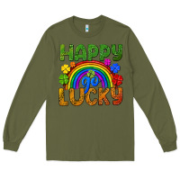 Army Green Western Happy Go Lucky LGBTQ+ Long Sleeve Tee - BundleAndBundleShop