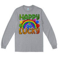 Heather Grey Western Happy Go Lucky LGBTQ+ Long Sleeve Tee - BundleAndBundleShop