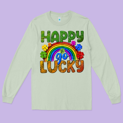 Western Happy Go Lucky Lgbtq+ Long Sleeve Tee Designed By Bundleandbundleshop