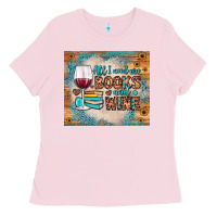 Bubblegum Pink all i need are books and wine Ladies Tee - JahusDesignShop