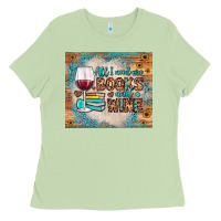 Matcha all i need are books and wine Ladies Tee - JahusDesignShop