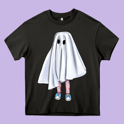 Cute Ghost Heavy Core Tee Designed By Bundleandbundleshop
