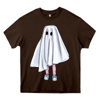 Chocolate Brown cute ghost Heavy Core Tee - BundleAndBundleShop