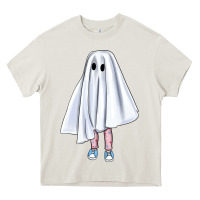 Cream cute ghost Heavy Core Tee - BundleAndBundleShop