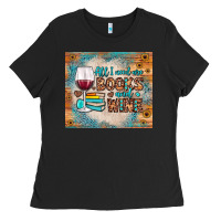 Black all i need are books and wine Ladies Tee - JahusDesignShop