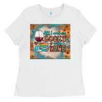 White all i need are books and wine Ladies Tee - JahusDesignShop