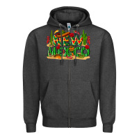 Charcoal Heather New Mexico Zipper Hoodie - texasbilliewilder