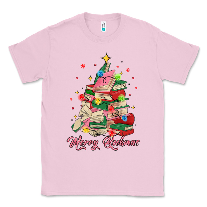 Merry Bookmas Christmas Book Tree Classic Tee by MaliasSmallBusiness | Teevron